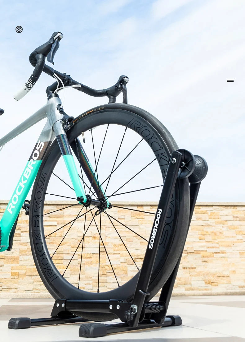 ROCKBROS Bike Parking Stand Indoor Floor Stable Support Bicycle Parking Stand Road MTB Bike Support Holder Rack Bike Accessories