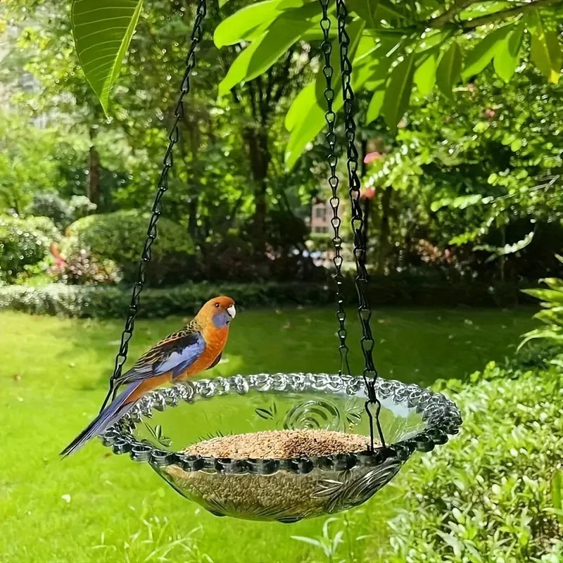 New Bird Flower Shaped Hanging Bird Feeder Birdbath for Garden Outdoor Decor Yard Farm Supplies Hummingbird Feeder Supplies