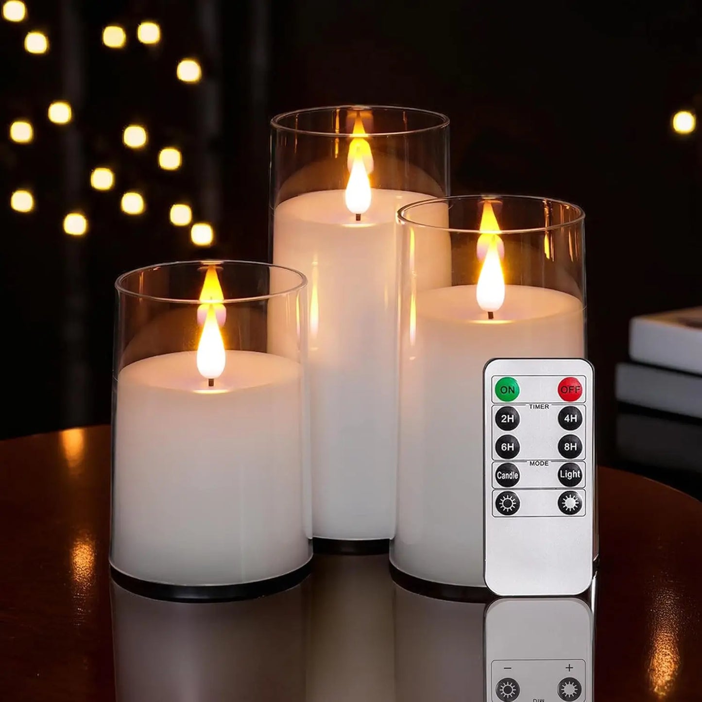 3PCS Flickering Flameless Candles with Remote Control and Timer Battery Operated LED Candles for Romantic Ambience Home Decor