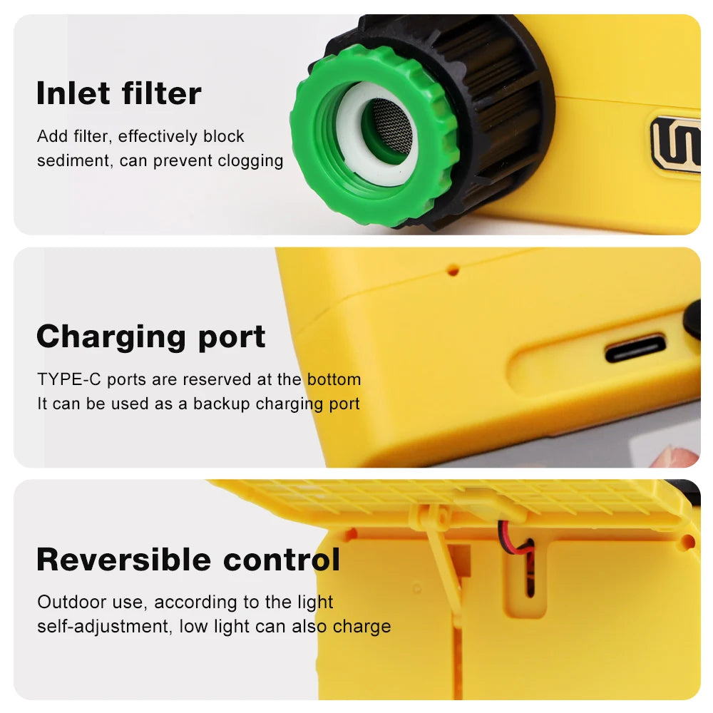 WIFI Solar Irrigation Timing Controller Smart Automatic Irrigation System for Garden Tap Valve Controller with Rain Sensor