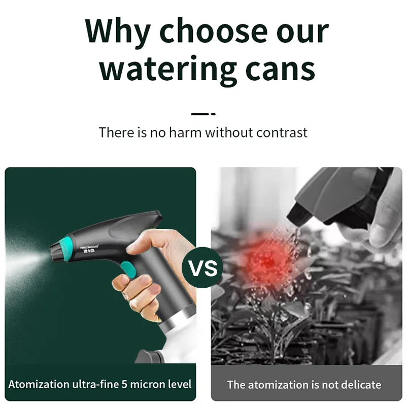 Automatic Watering Fogger Electric Watering Can Rechargeable Plant Spray Bottle USB Electric Sanitizing Sprayer 1L