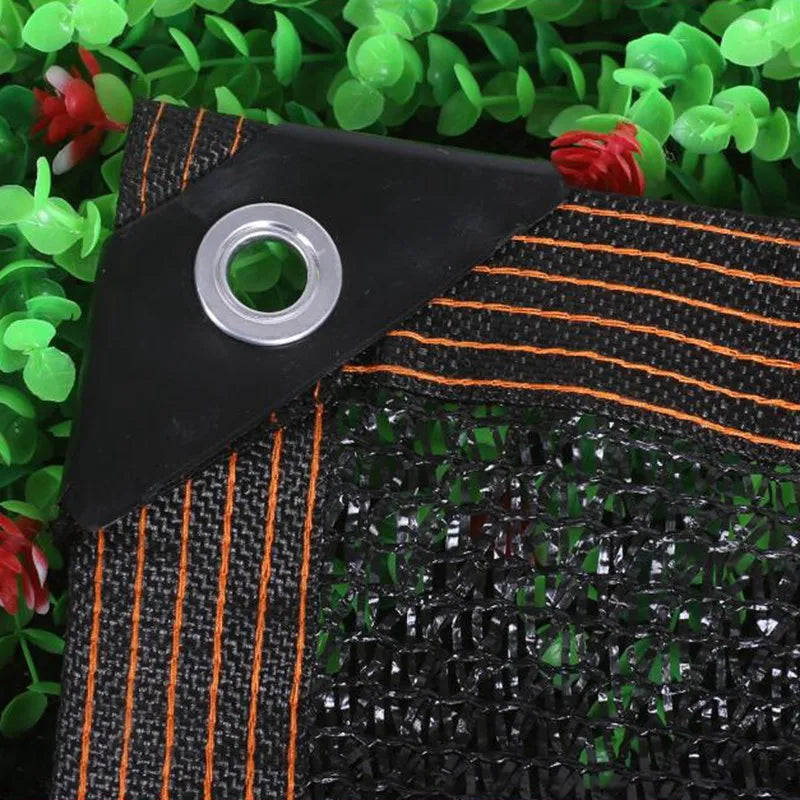 6X6m Black Shade Cloth with Grommets Sunblock Mesh Cover Anti-UV Garden Balcony Plant Sunshade Net Outdoor Greenhouse﻿﻿﻿﻿﻿﻿﻿﻿﻿﻿