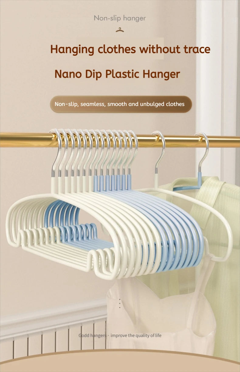 10PCS Simple Clothes Hanger Non Slip Dormitory Household Clothes Hanging to Prevent Clothes Deformation Clothes Storage
