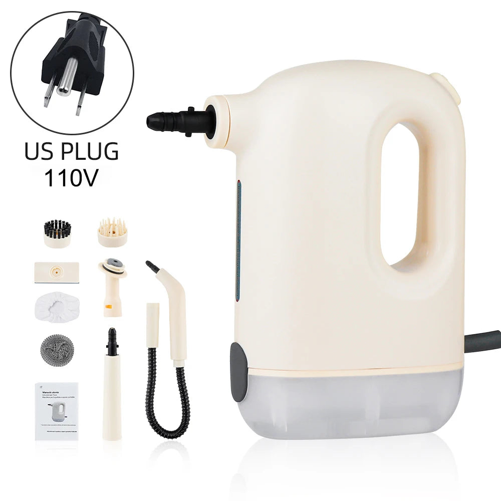 1200W Hand-held Steam Cleaner High Temperature Pressurized Steam Cleaning Air Conditioning Kitchen Hood Car Electric Cleaner
