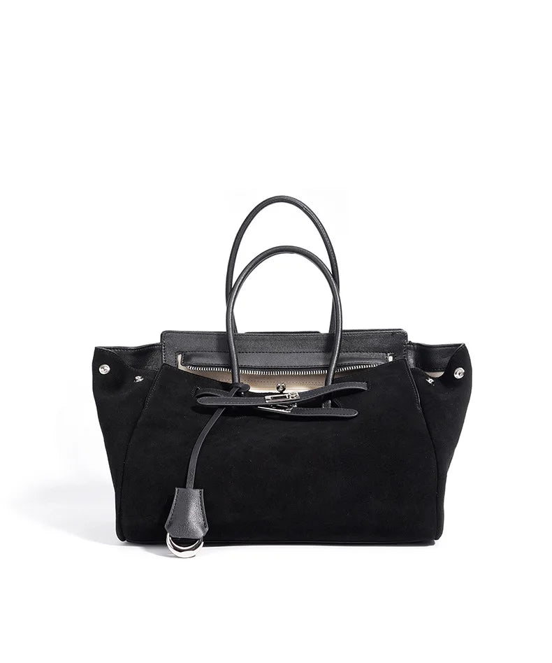 Early Autumn Retro Suede Tote Bag Women's New Versatile Single oulder Bag Commuter Bag Handbag for Outdoor Use