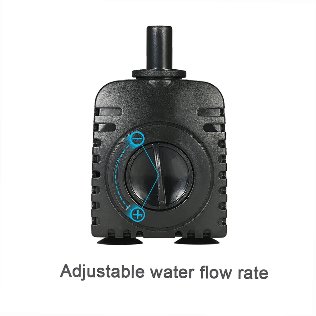 600L/H 8W Submersible Pond Water Pump for Aquarium Tabletop Fountains Pond Water Gardens and Hydroponic Systems with 2 Nozzles
