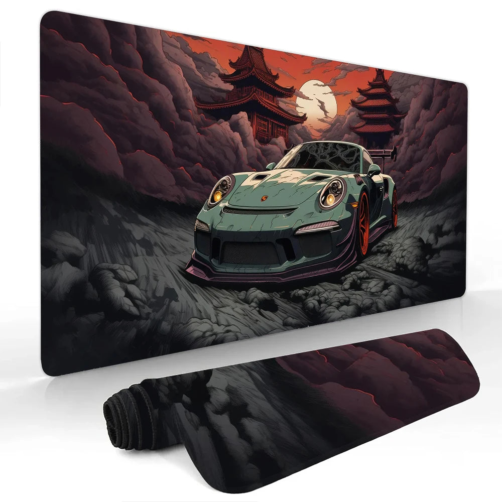 Red classic performance car Mouse Pad Desk Mat Non-Slip Gaming mats pc accessories keyboard mousepad Office carpet Extended pad