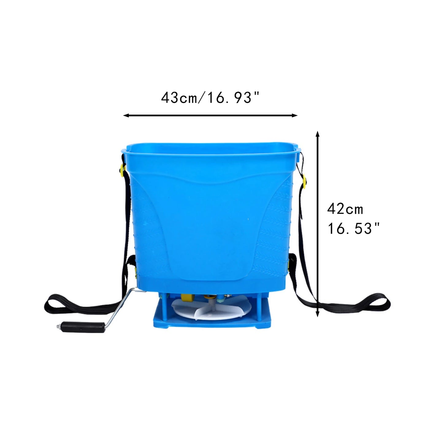 Manual Manure Spreader Hand Crank Seeder Corn and Vegetable Fertilizing Tool for Garden Knapsack Fruit Trees Vegetables Farm