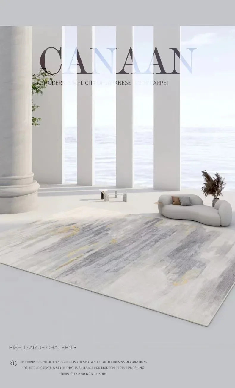 Thickened Study Carpet Modern Abstract Carpets for Living Room Home Washable Plush Floor Mat Minimalist Bedroom Decor Art Rug