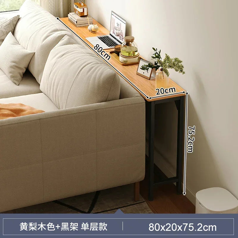 Rear Sofa Gap Table Narrow Side Table Multi-functional Living Room Long Partition Rack Bed Tail Storage Space-Saving Furniture