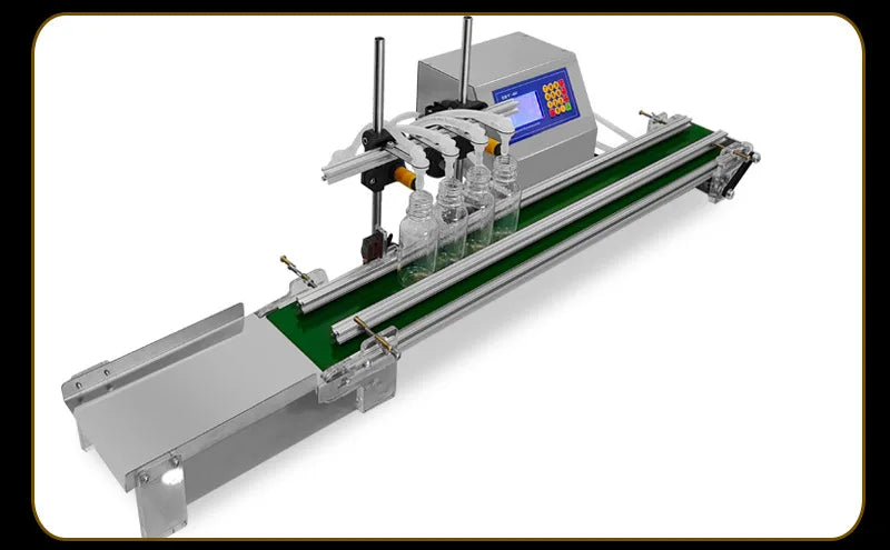Automatic Filling Machine Diaphragm Pump Small Liquid Four Heads With Conveyor Belt Oil Filler 4*3000ml/head Csy-4h3200