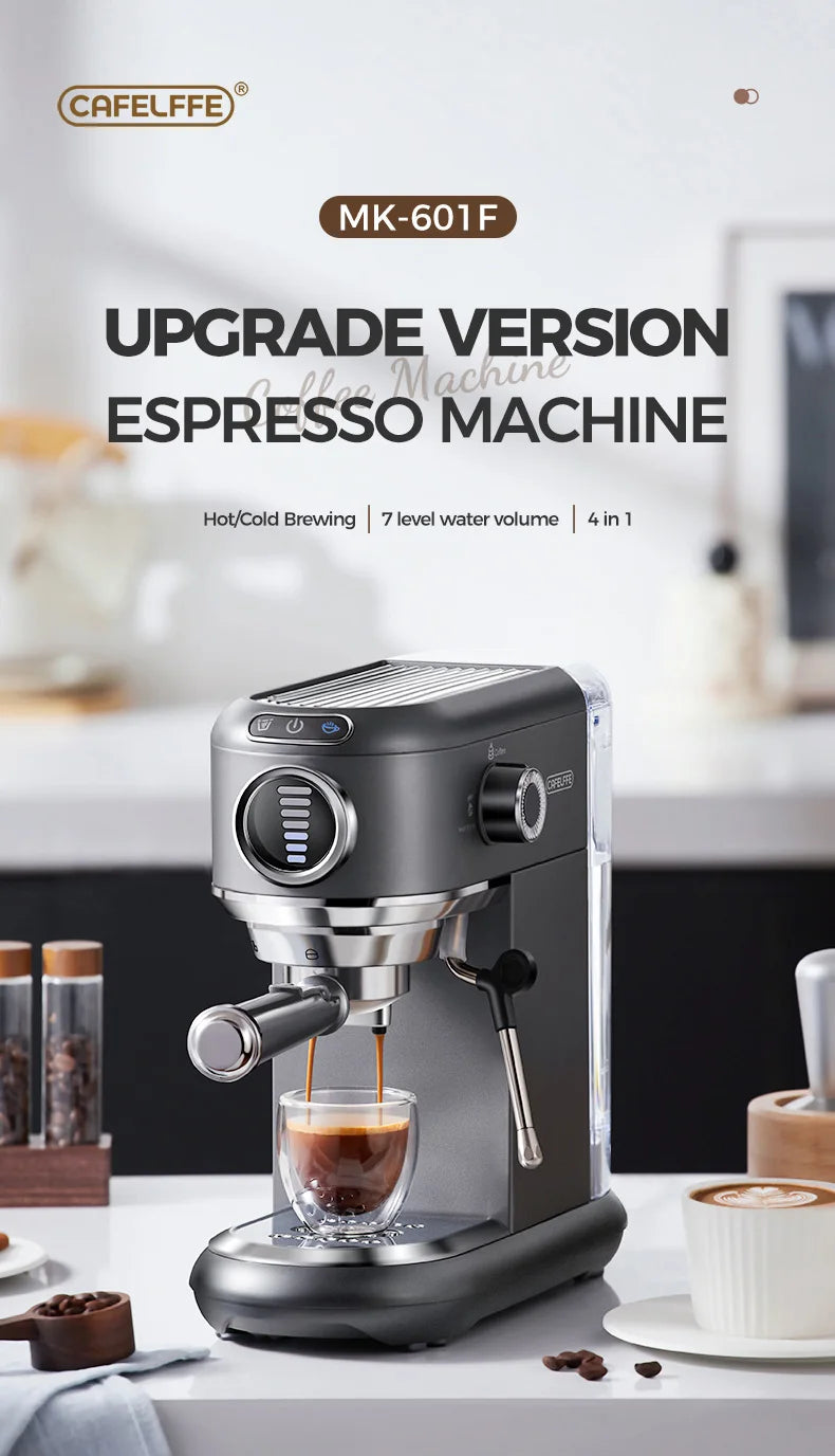 Cafelffe 4in1 Cappuccino Coffee Machine Dolce gusto Nes Capsule Espresso Maker ESE Pod Ground Gift for Lover,Dad,Mom Cafetera