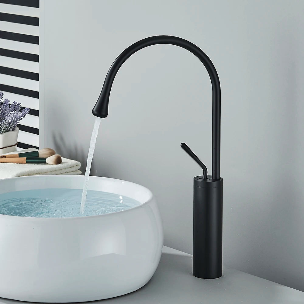 Modern Basin Faucet Bathroom Sink Faucets 360 Rotation Deck Mounted Bathroom Faucet Hot Cold Water Tap Crane For Kitchen Or Bath
