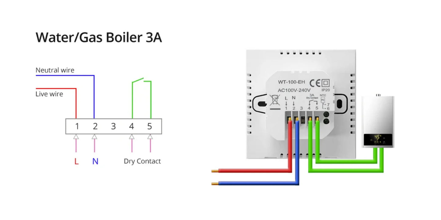 Tuya Smart Thermostat For Underfloor Heating Wifi Thermostat  Floor Heating Controller Warm Floor Temperature Controller Alexa