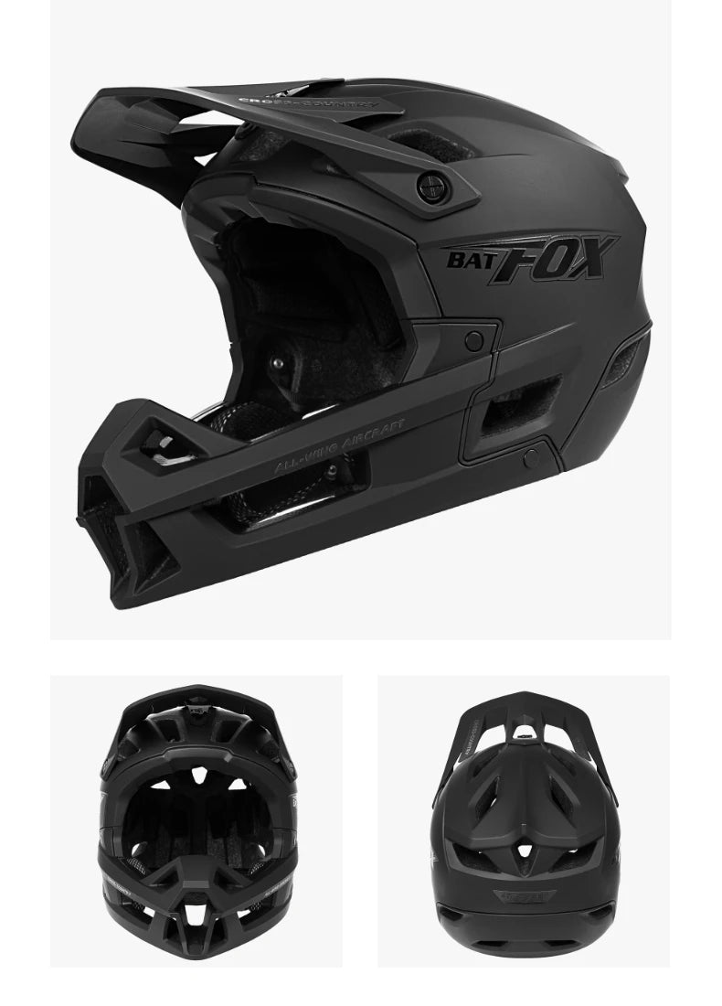 Full-Face Mountain Bike Helmet – Off-Road Certified Integrally molded helmet designed for cycling safety and comfort. Ideal for mountain biking and off-road riding adventures.