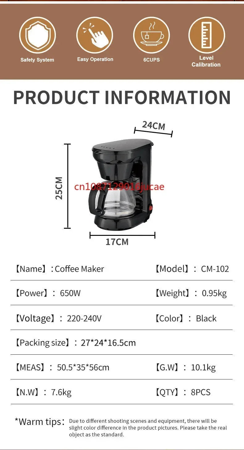 2025 new steam coffee machine, automatic drip coffee machine, American European milk tea machine, coffee pot