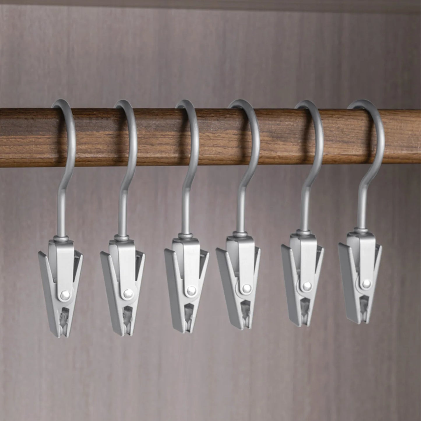 Househood Metal Hook Clips Hanging Curtain Hooks Bulldog Clips for Hanging Tablecloth Towel Clips