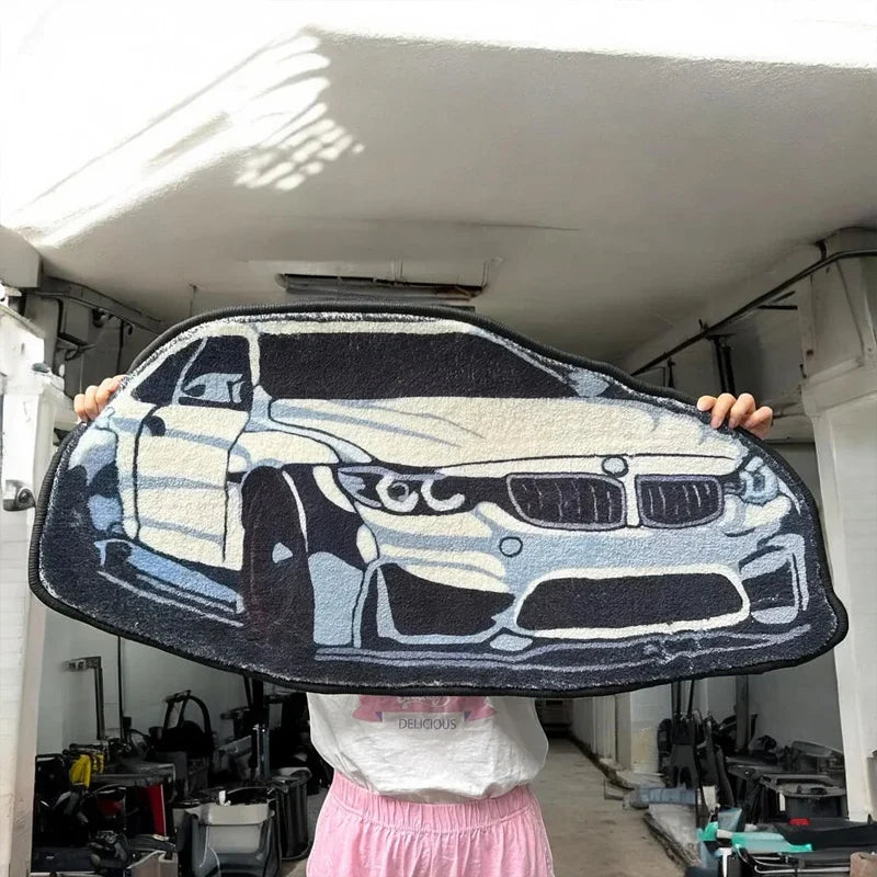 Bedroom Carpet Boys Room Decoration Rug Car Shape Floor Mat Car Lover Gifts for Boy Home Decor Bedside Mats Soft Fluff Shaggy