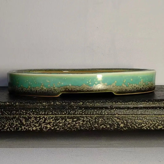 High Quality Mini Oval Glazed Bonsai Pot