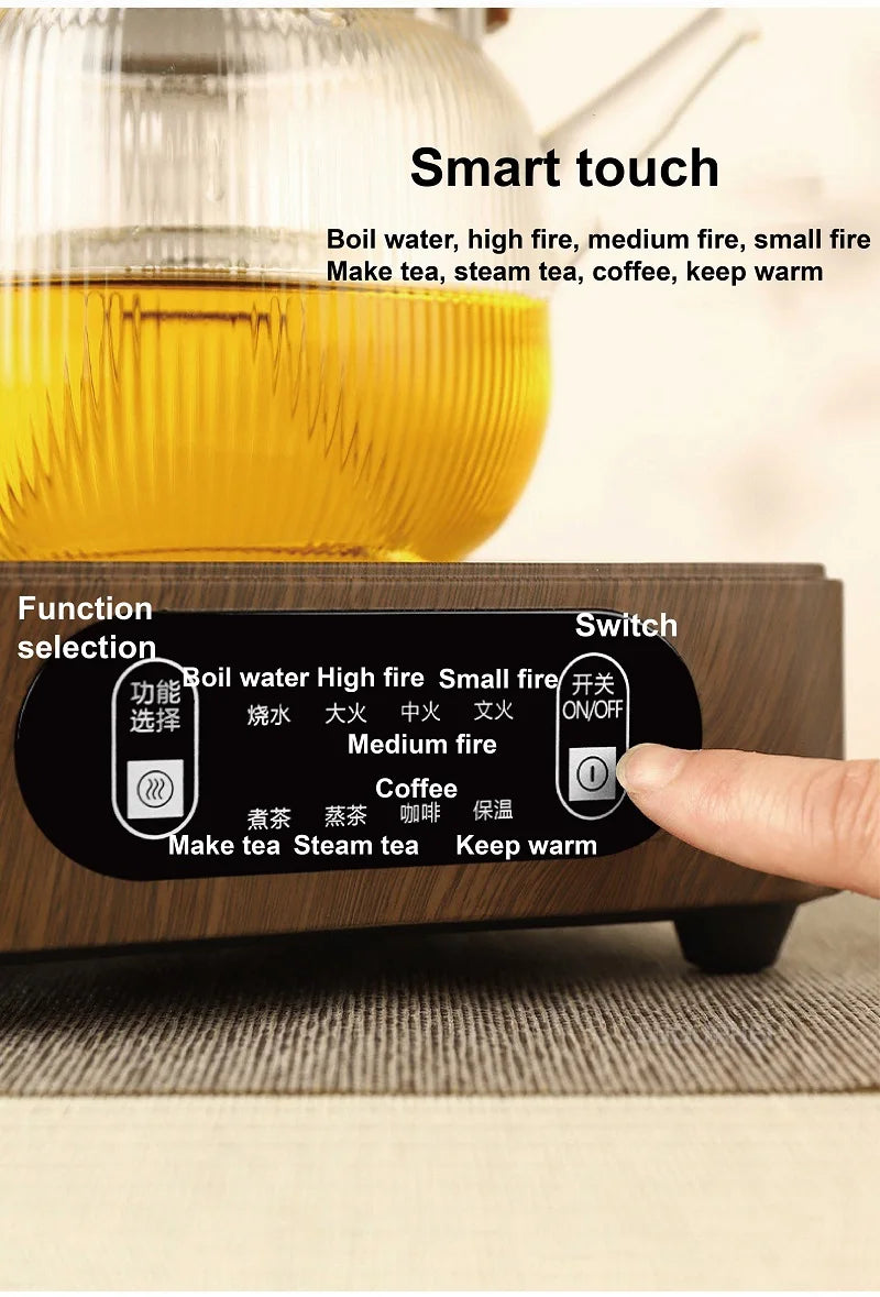 1500W Electric Ceramic Stove Tea Stove Boiling Water Heater Home 8 Gear Heating Stove Tea Maker Water Boiler Auto Keep Warm 220V