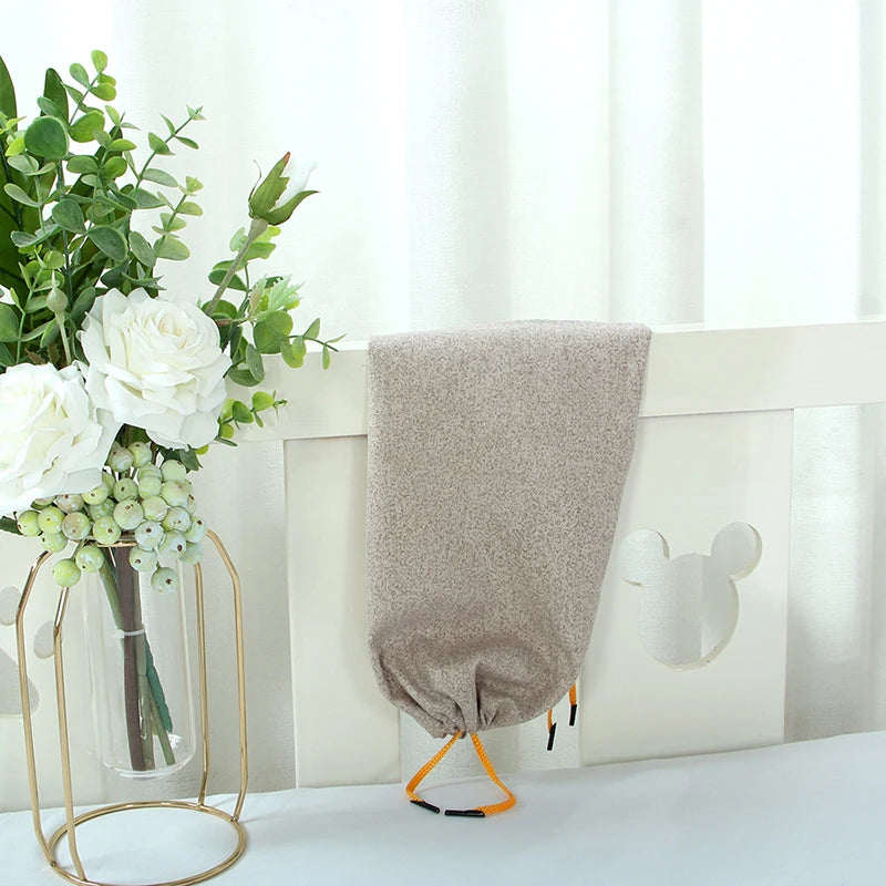Cylindrical Bolster Pillowcase Double Drawstring Design Bed Sofa Neck Back Waist Support Body Cushion Cover Candy Pillow Cover