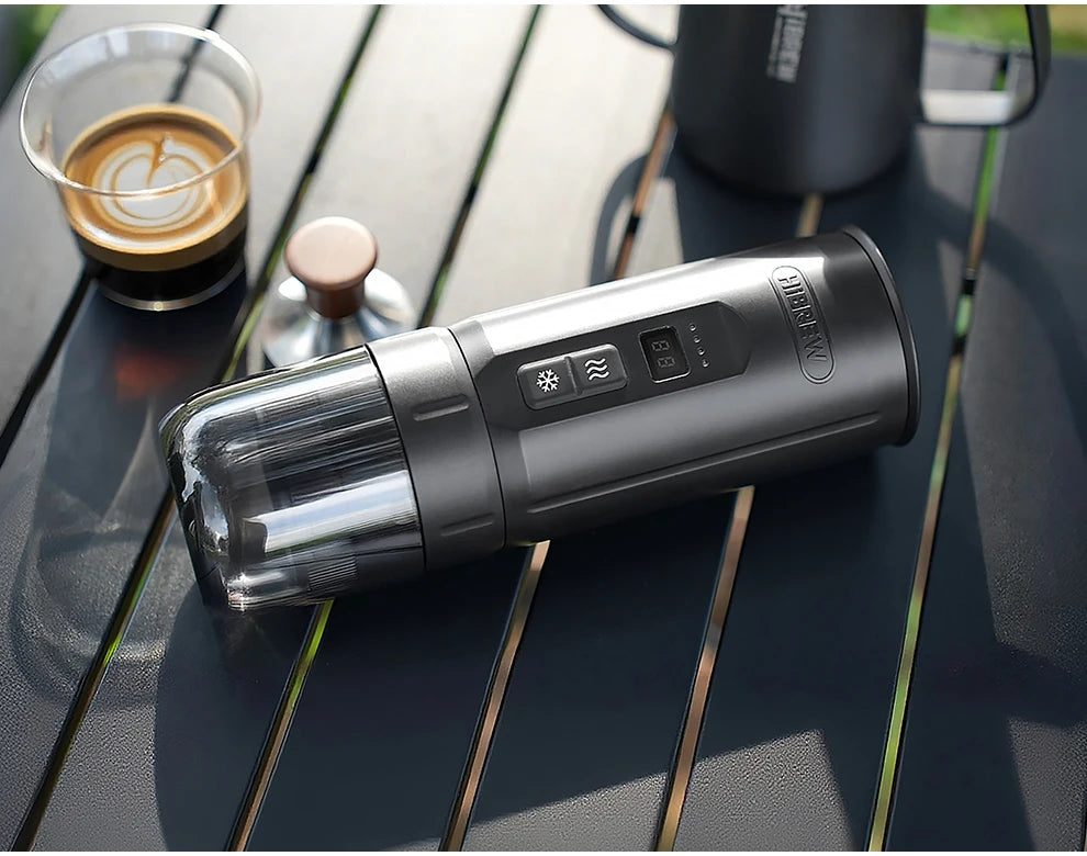 HiBREW H4C Portable Espresso Coffee Machine Wireless Heating Removable Battery Barista Ground Coffee Bottomless Extraction