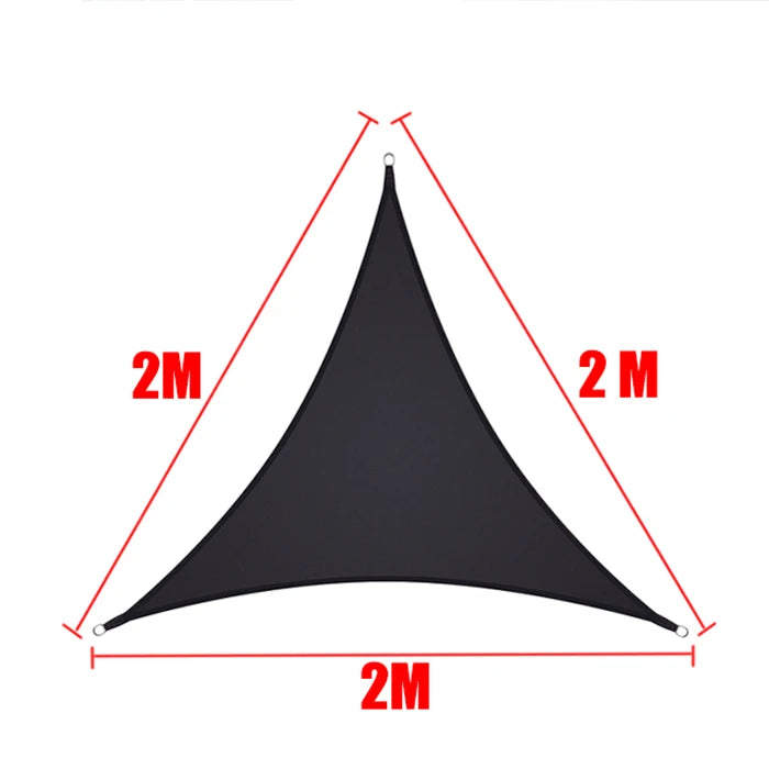 Black All size Waterproof Sun Shade Sail Square Rectangle Garden Terrace Canopy Pool Shade Triangle Camp Hiking Yard Awning