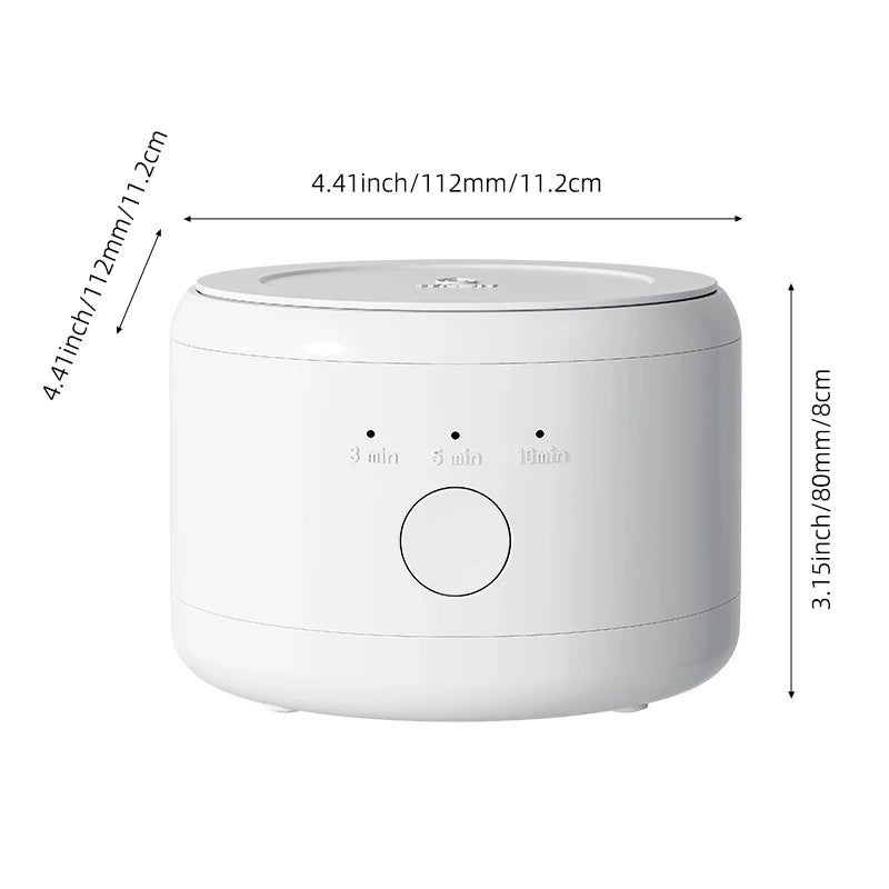 Ultrasonic Cleaner Machine, Automatic Denture Cleaner USB Rechargeable Cleaner with Cleaner, 3 Modes, for All Dental Appliance