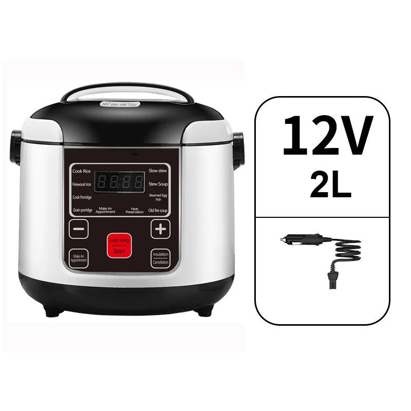 Car rice cooker 12v 24V 220V car home dual use self-driving portable rice cooker 24v truck smart rice cooker lunch box
