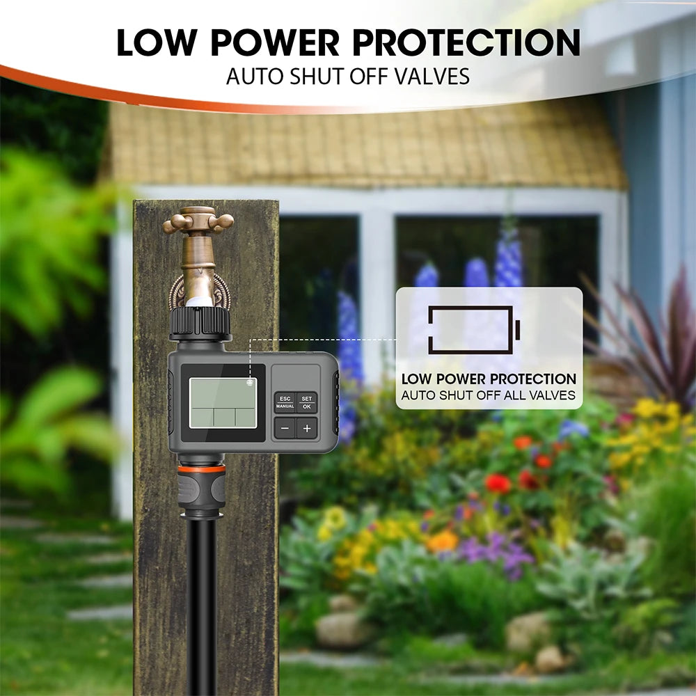 Garden Programmable Timer Misting Cooling System 360° Free-bend Misting Nozzle Adjustable Atomizer Sprayer Outdoor Watering Kits