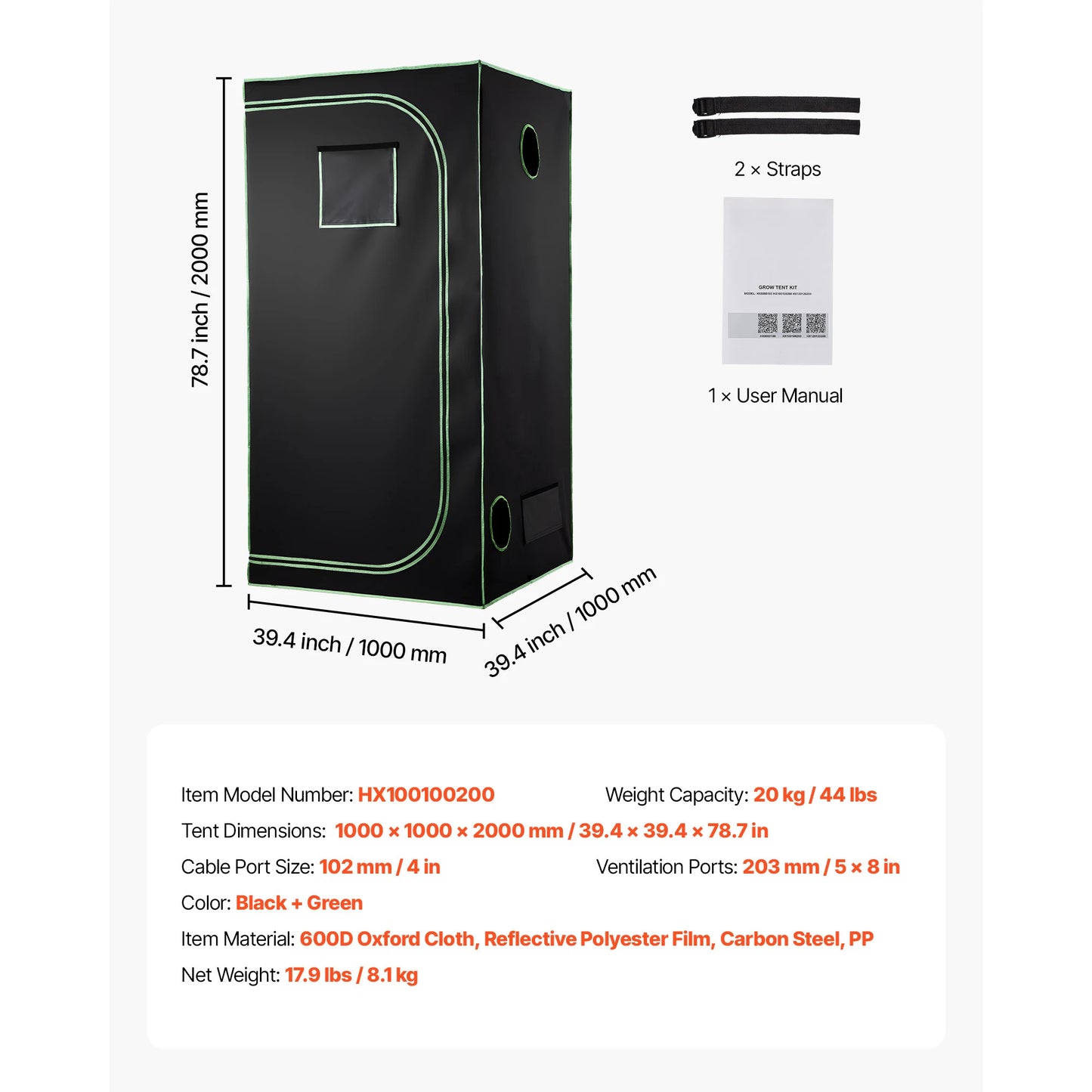 SucceBuy Indoor Grow Tent Kit Indoor Plant Tent with Ventilation System High Reflective Mylar Growing Tents for Flower Veggie