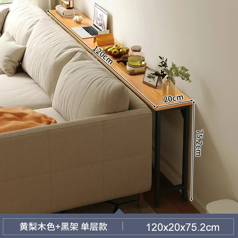 Rear Sofa Gap Table Narrow Side Table Multi-functional Living Room Long Partition Rack Bed Tail Storage Space-Saving Furniture