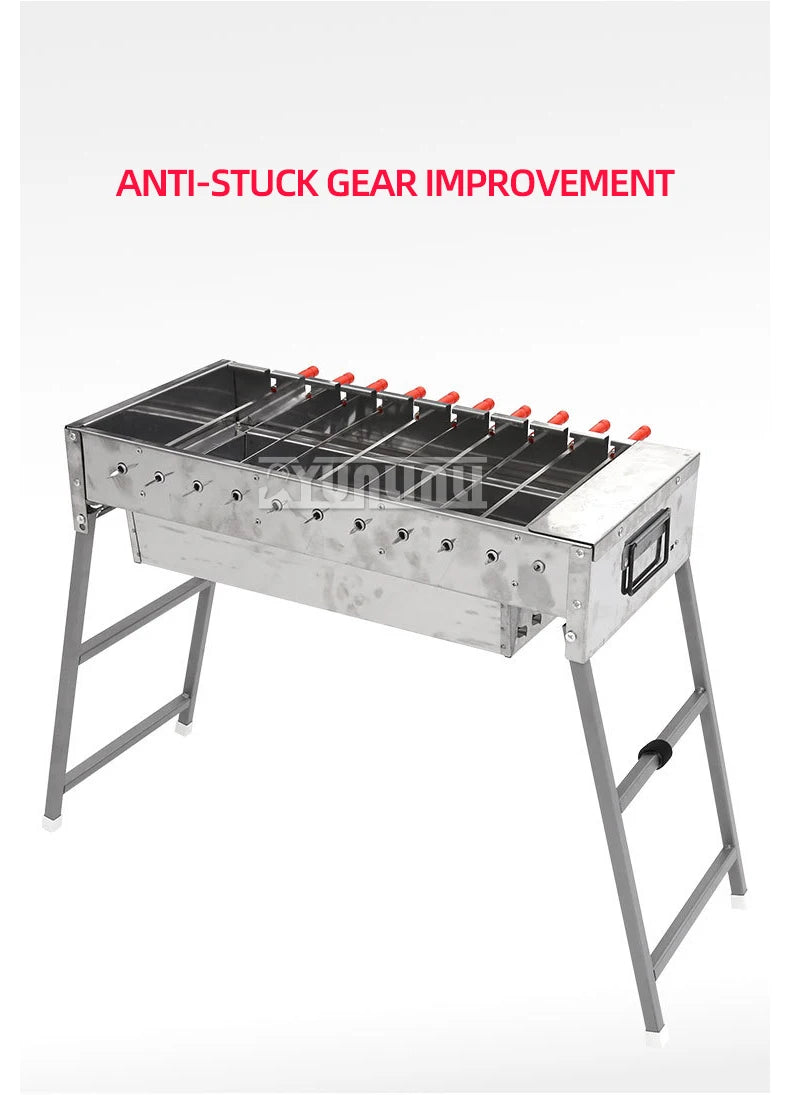 60CM Grill Household Automatic Rotating Barbecue Stove Outdoor Folding Charcoal Barbecue Stove Bakplaat Elektrische