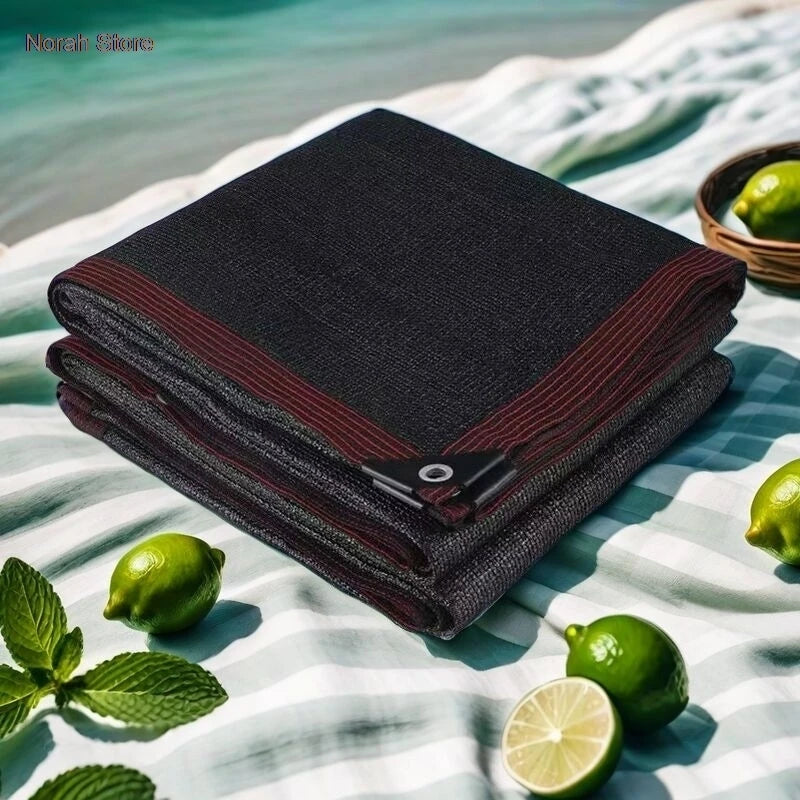 6X6m Black Shade Cloth with Grommets Sunblock Mesh Cover Anti-UV Garden Balcony Plant Sunshade Net Outdoor Greenhouse﻿﻿﻿﻿﻿﻿﻿﻿﻿﻿