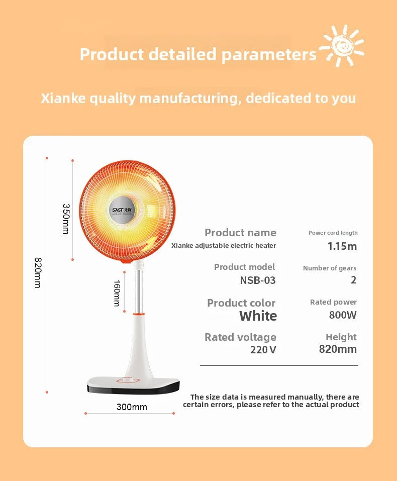 Portable Electric Patio Heater Outdoor Energy Efficient Rapid Heating Silent Compact Camping Balcony Brasero Fire Pit Aquecedor