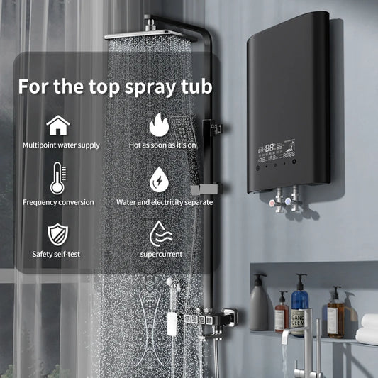 3 Phase 380V 24Kw Electric Tankless Water Heater Household Bath Instant Fast Heat Large Amount of Water For Shower Bathroom