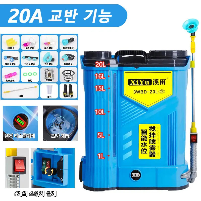 Upgrade Full-automatic Electric Stirring Sprayer Agricultural Backpack High Pressure Garden Irrigation Sprayer
