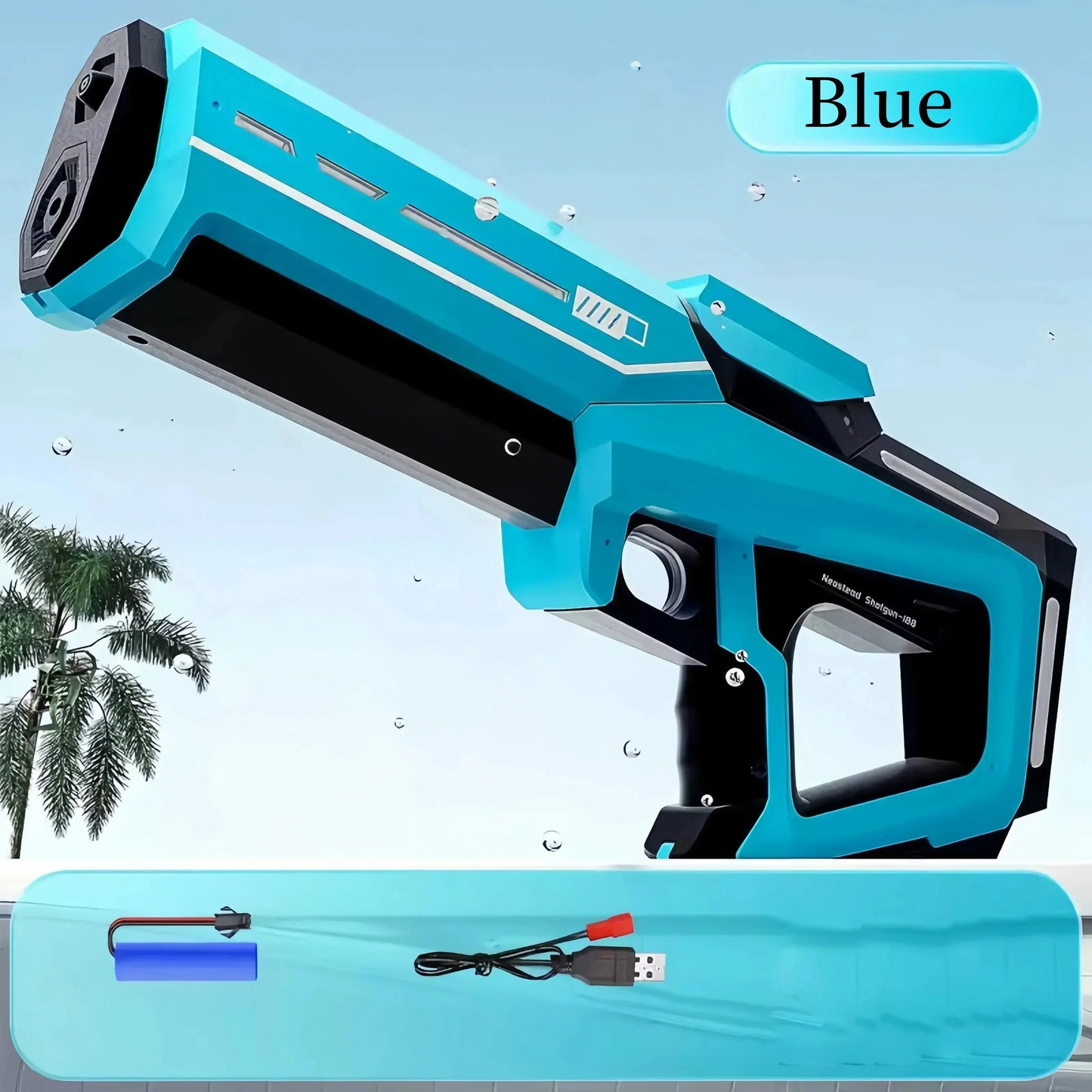 New electric water gun, automatic water suction, large-capacity continuous release, drift children's toy gift