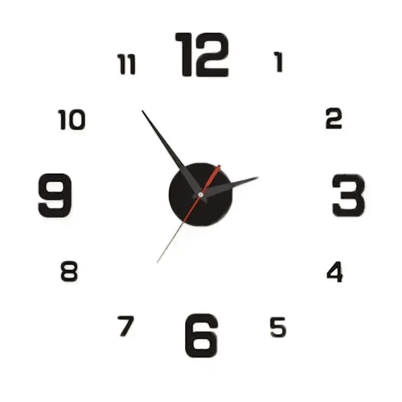 3D Luminous Wall Clock Frameless Acrylic DIY Digital Clock Wall Stickers Mute Clock for Office Living Room Bedroom Wall Decor