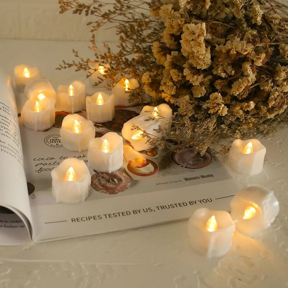 Flameless LED Tealight Candles with Remote Timer
Battery-operated votive candles perfect for weddings, holidays, and everyday décor.