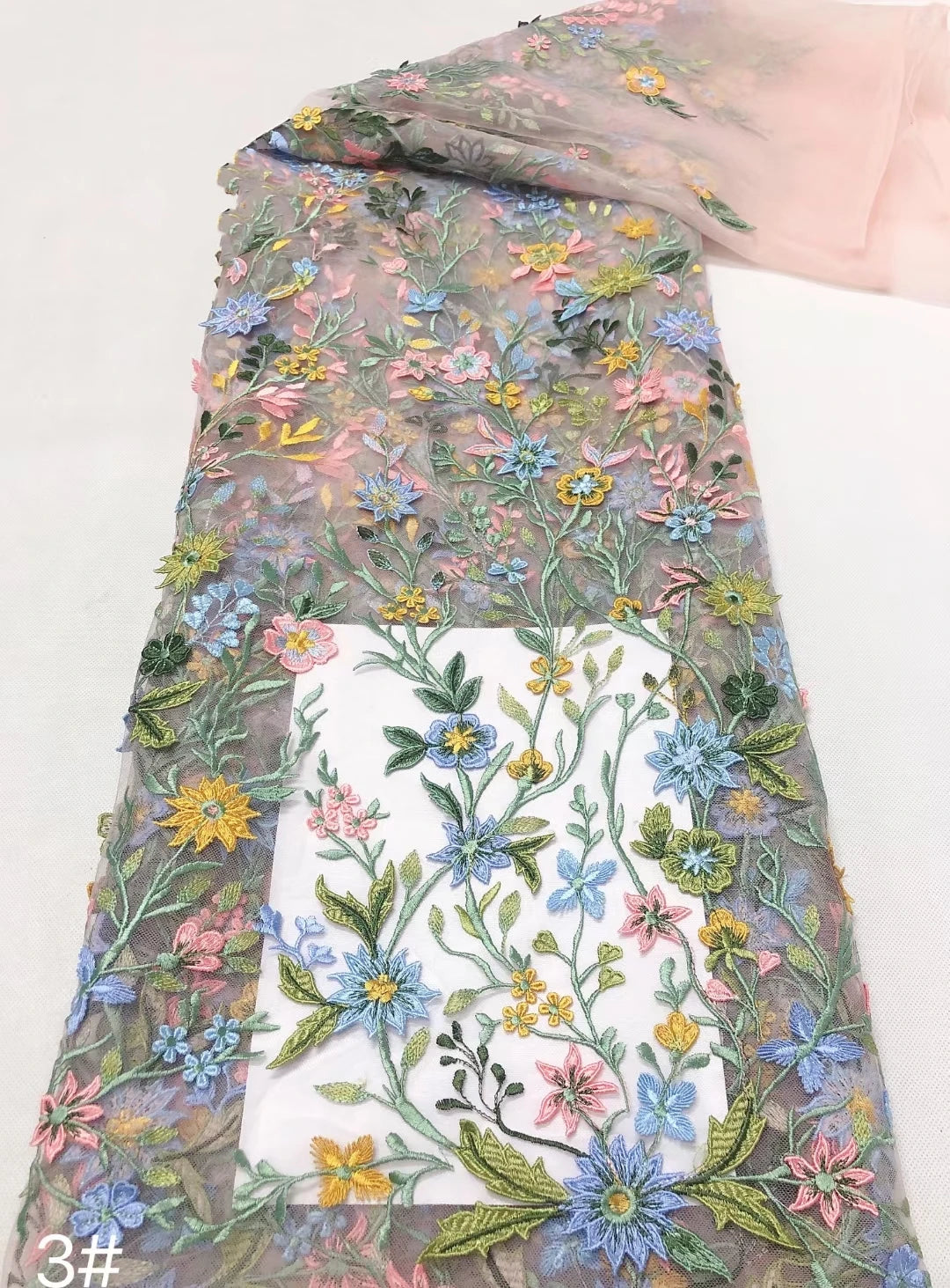 Quite Beautiful Africa Multi Color Fabric 3D Flower High Quality 2024 Embroidery Net Lace Rich Senegalese Wedding Party Dress