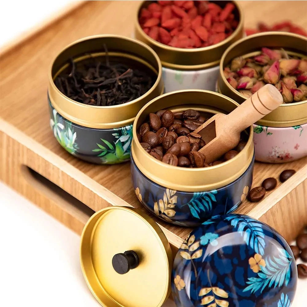 Tea Storage Kitchen Tea Box Jar Storage Holder Sweetmeats Candies Cans Teaware Tea Caddies Containers Multi-purpose Storage Box