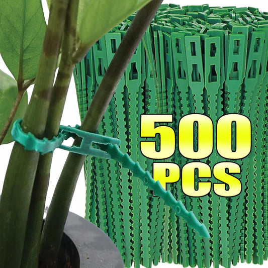 Reusable Plant Cable Ties Garden Adjustable Self-locking Tie Plant Vine Supports Cable Ties Stem Tomato Fastener Wrap Rings Clip