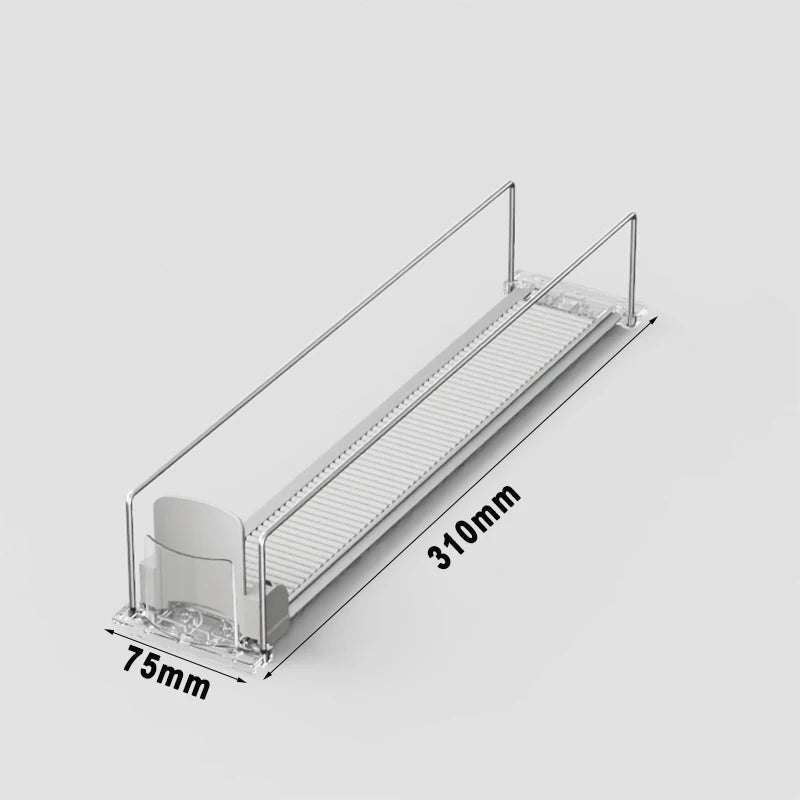 Beverage Spring Pusher Glide for Fridge Automatic Drink Propeller Bottle Rack Cans Organizer Refrigerator Drink Dispenser Shelf