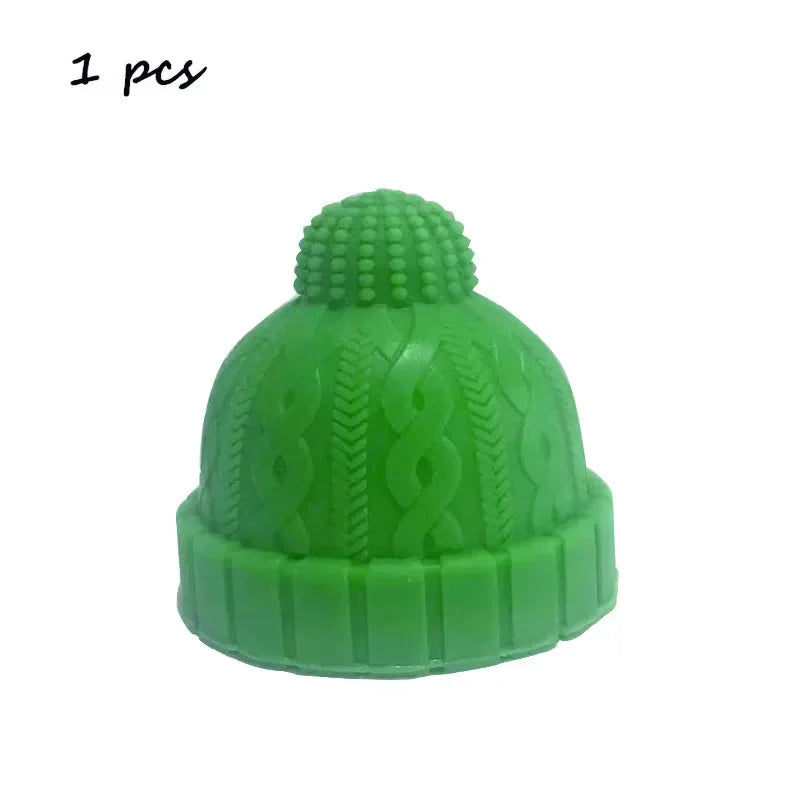 Creative Christmas Magic Hat Wine Stoppers Silicone Wine Stopper Reusable Decorative Seal Stopper Cap for Wine Beverage