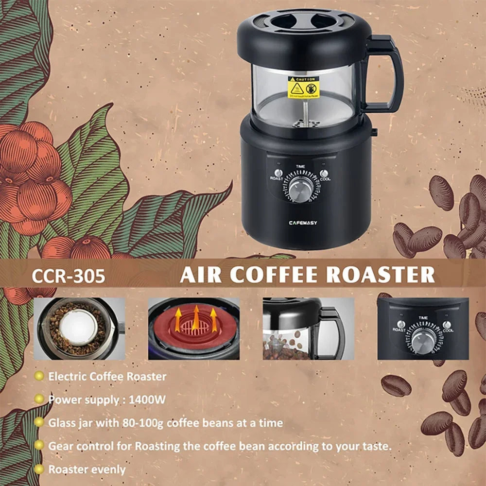 Home Coffee Roaster 2 in1 Roasting & Cooling Electric No Smoke Coffee Bean Baking Roasting Machine Full Automatic Coffee Roaster
