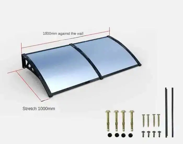 Fashionable Aluminum-plastic Panel Awnings for Outdoor Rainproof UV-proof Silent Awning Modern Simple Awnings for Door Head