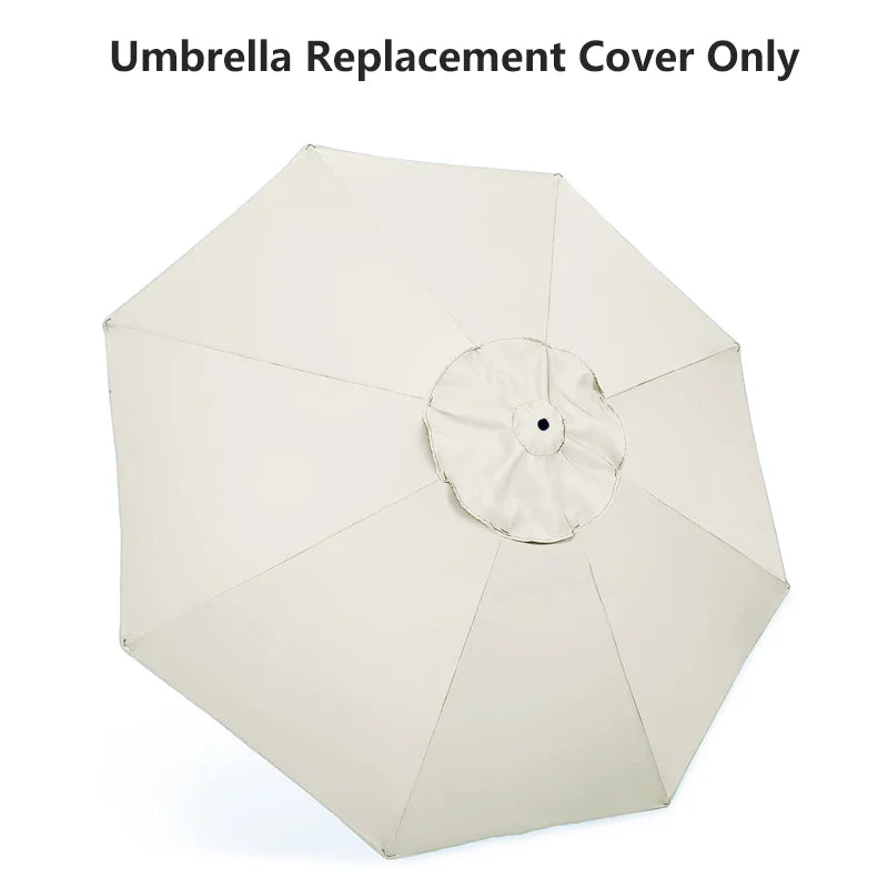 2/2.7/3m UV Protection Parasol Sunshade Umbrella Cover Garden Umbrella Cover Waterproof Beach Canopy Replacement Cover 6/8Ribs