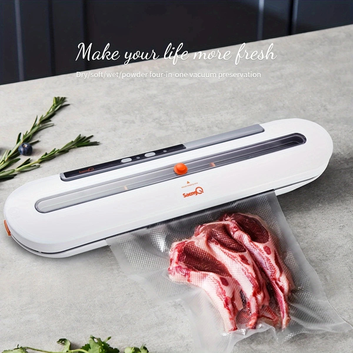 220V Vacuum Sealing Machine Food Packaging Machine Freshness Sealing Machine Plastic Sealing Machine Home Commercial Automatic