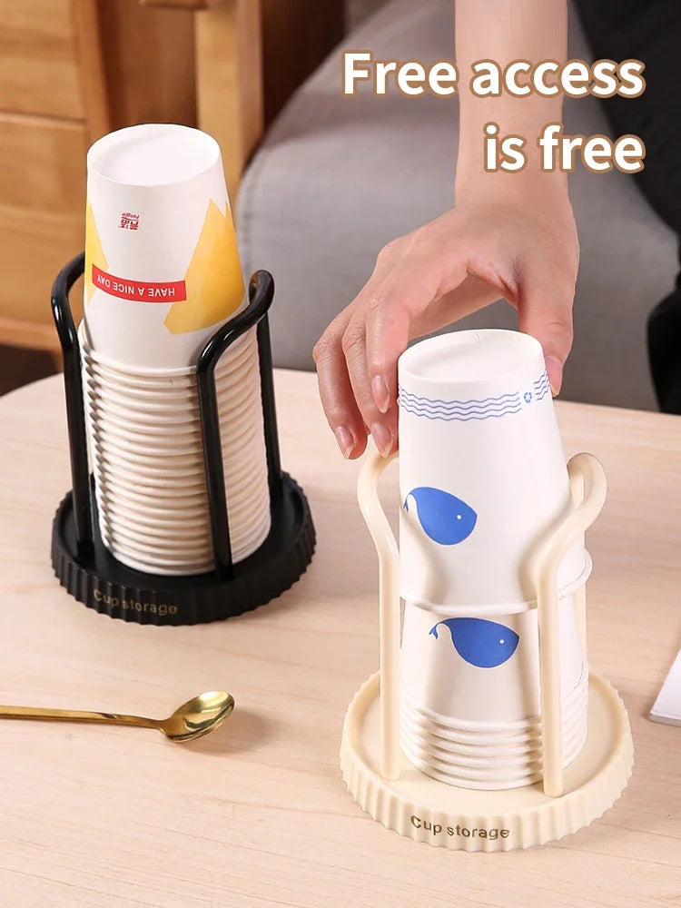4 PACK Bathroom Cup Dispenser, Plastic Cup Holder, Disposable Cup Holder, Cup Dispenser for Restaurant, Coffee